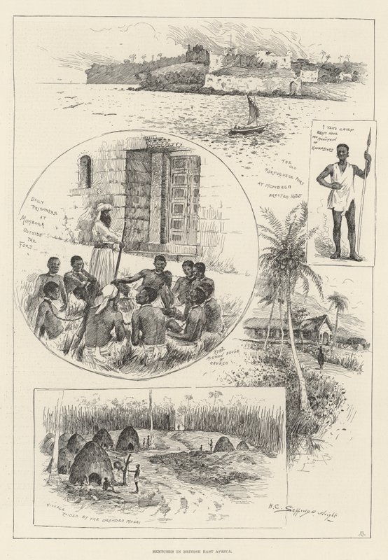 Bocetos en África Oriental Británica de Henry Charles Seppings Wright