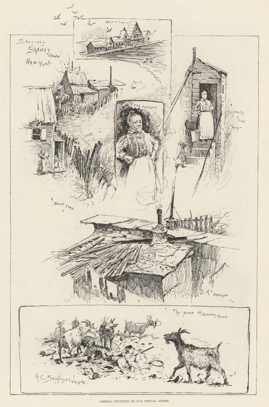 Bocetos en Shanty Town, Nueva York de Henry Charles Seppings Wright