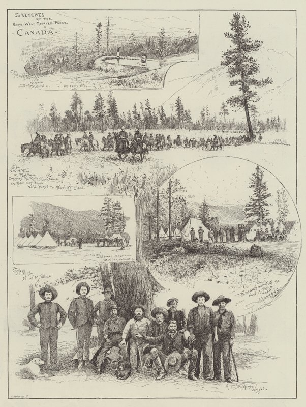 Bocetos de la Policía Montada del Noroeste en Canadá de Henry Charles Seppings Wright
