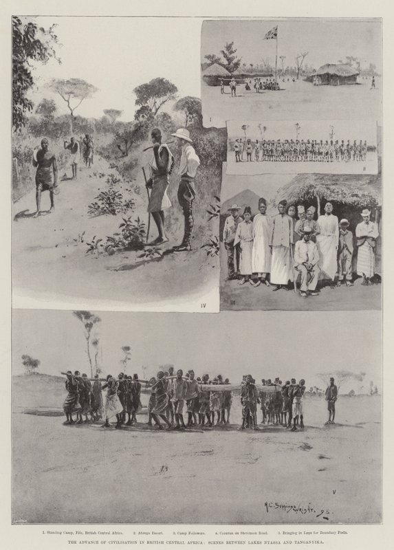 El avance de la civilización en África Central Británica, escenas entre los lagos Nyassa y Tanganica de Henry Charles Seppings Wright