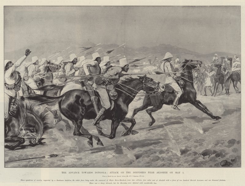 El avance hacia Dongola, ataque a los derviches cerca de Akasheh el 1 de mayo de Henry Charles Seppings Wright