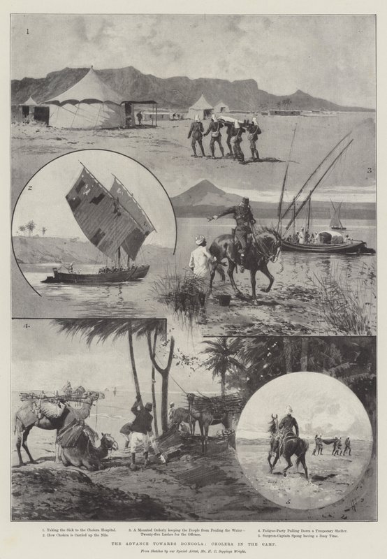 El avance hacia Dongola, cólera en el campamento de Henry Charles Seppings Wright