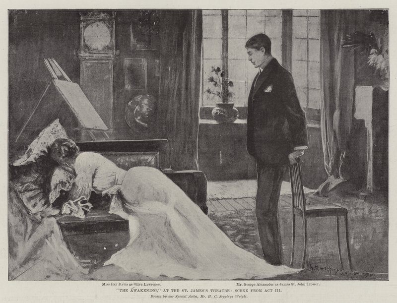 El despertar, en el Teatro St James, escena del Acto III de Henry Charles Seppings Wright