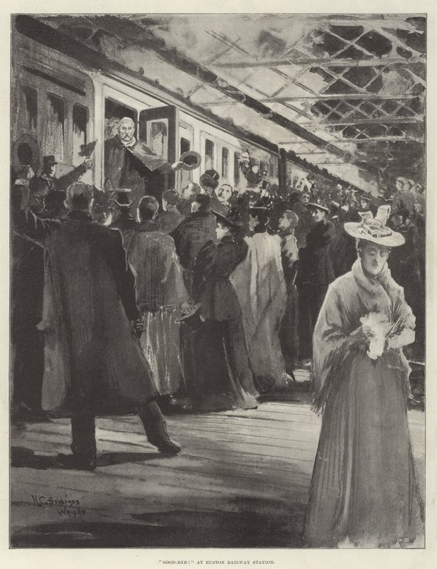 La partida de las tropas británicas hacia Ashanti de Henry Charles Seppings Wright