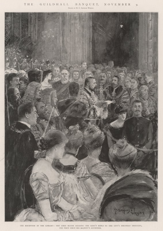 El banquete del Guildhall, 9 de noviembre de Henry Charles Seppings Wright