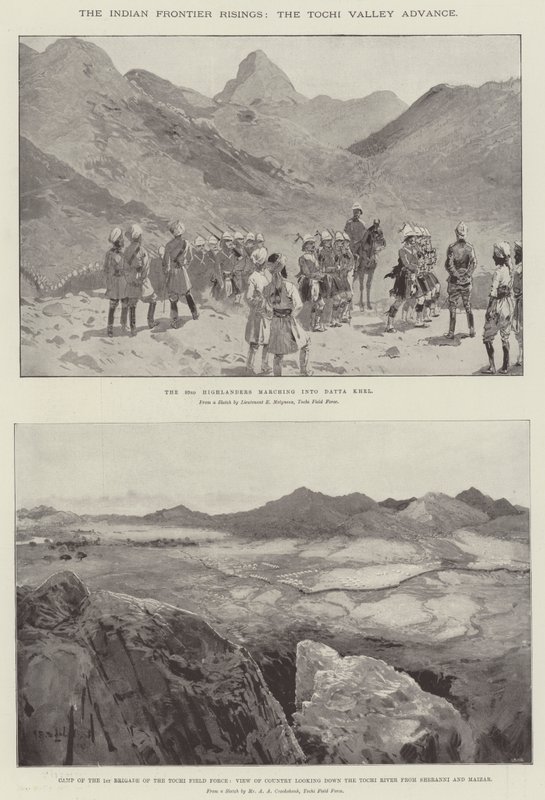 Levantamientos en la frontera india, el avance del valle de Tochi de Henry Charles Seppings Wright