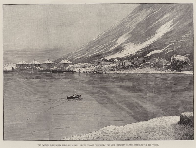 La expedición polar Jackson-Harmsworth, Pueblo Ártico, Elmwood, el asentamiento británico más septentrional del mundo de Henry Charles Seppings Wright