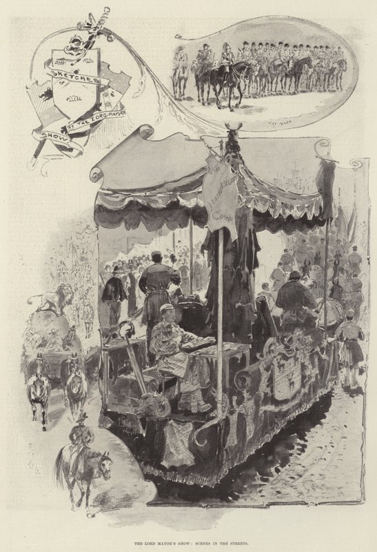 El desfile del alcalde, escenas en las calles de Henry Charles Seppings Wright