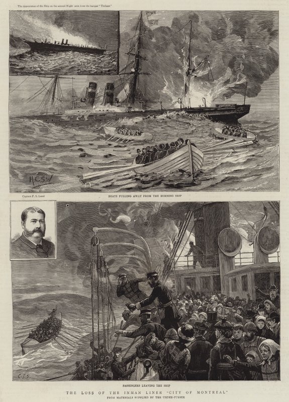La Pérdida del Transatlántico Inman City de Montreal de Henry Charles Seppings Wright