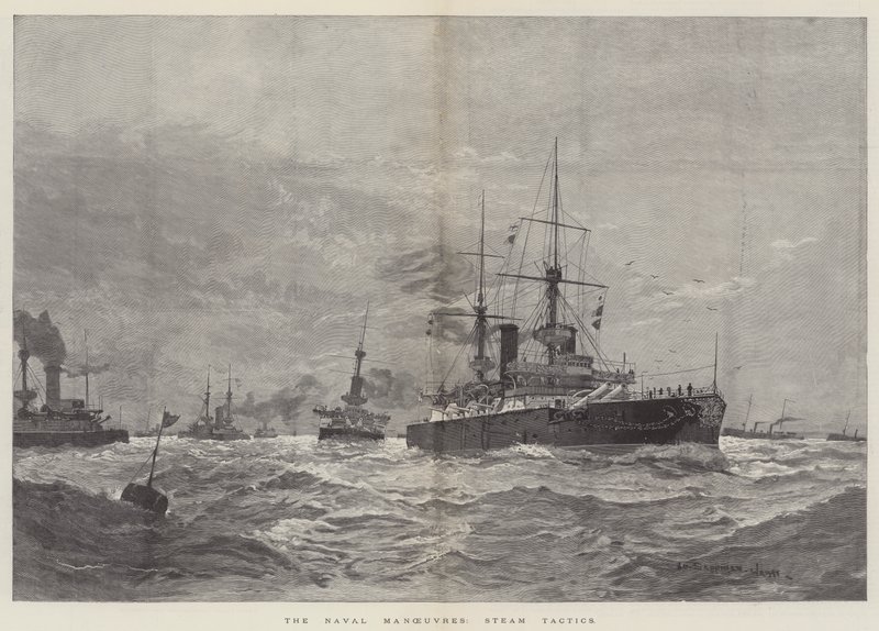 Las maniobras navales, tácticas de vapor de Henry Charles Seppings Wright
