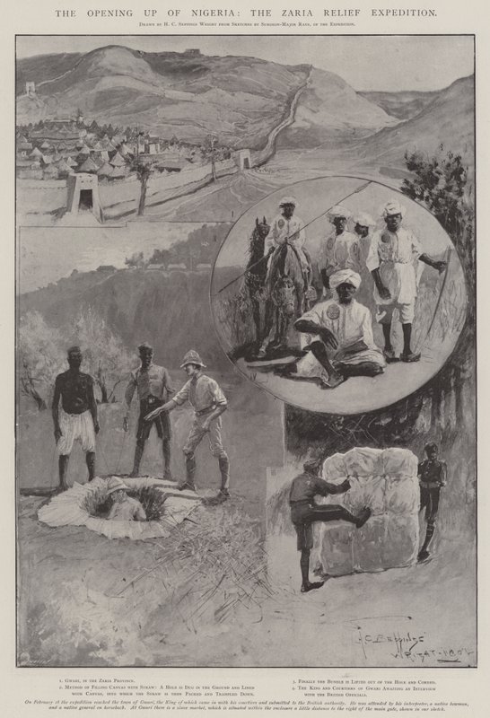 La apertura de Nigeria, la expedición de socorro de Zaria de Henry Charles Seppings Wright