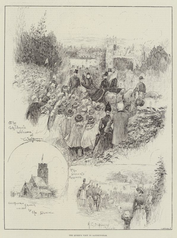 La visita de la reina a Sandringham de Henry Charles Seppings Wright