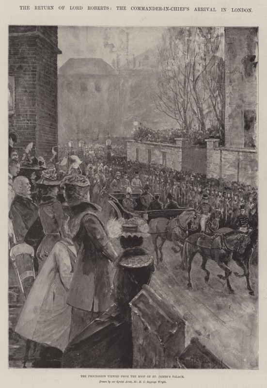El regreso de Lord Roberts, la llegada del Comandante en Jefe a Londres de Henry Charles Seppings Wright