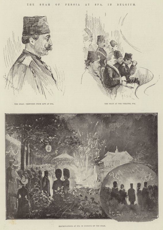 El Shah de Persia en Spa, en Bélgica de Henry Charles Seppings Wright