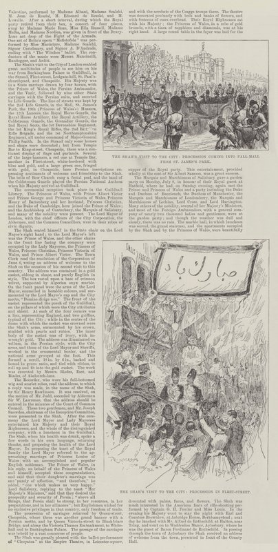 La visita del Shah a la ciudad de Henry Charles Seppings Wright