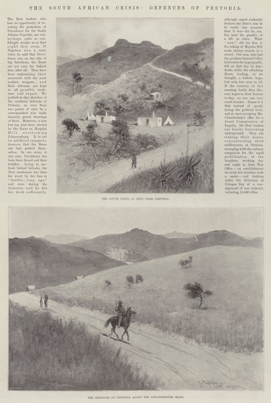 La crisis sudafricana, defensas de Pretoria de Henry Charles Seppings Wright
