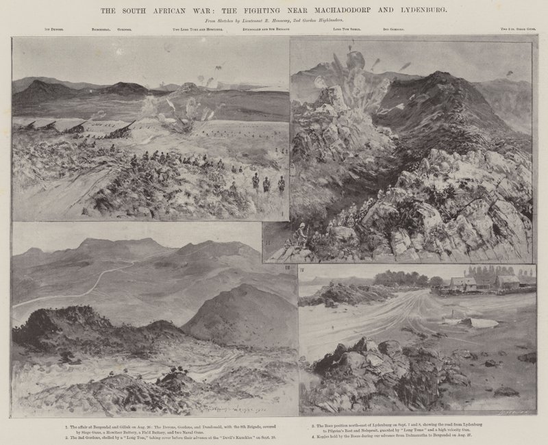 La Guerra de Sudáfrica, la lucha cerca de Machadodorp y Lydenburg de Henry Charles Seppings Wright