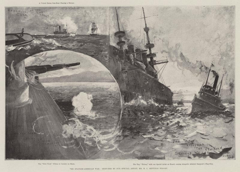 La guerra hispanoamericana de Henry Charles Seppings Wright