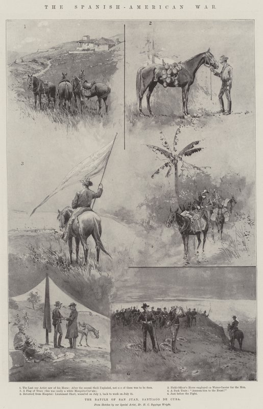 La Guerra Hispanoamericana, la Batalla de San Juan, Santiago de Cuba de Henry Charles Seppings Wright