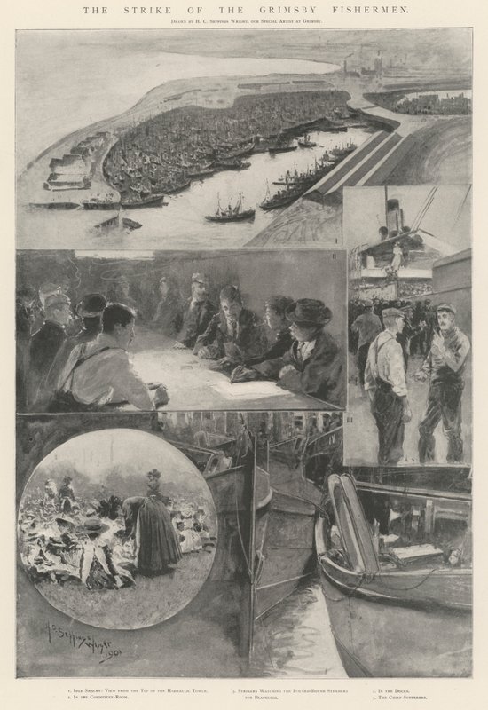 La Huelga de los Pescadores de Grimsby de Henry Charles Seppings Wright