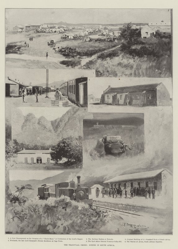 La crisis del Transvaal, escenas en Sudáfrica de Henry Charles Seppings Wright