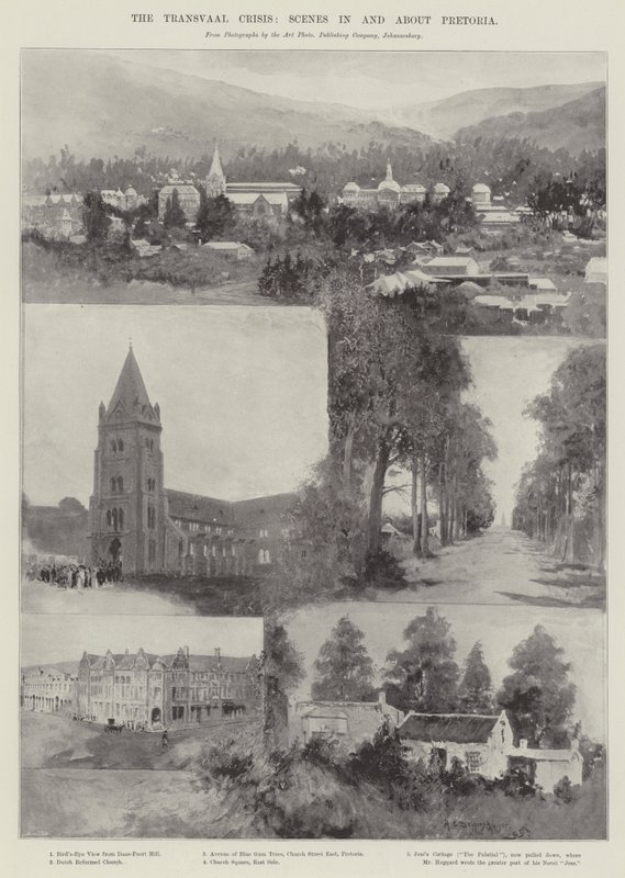 La crisis del Transvaal, escenas en y alrededor de Pretoria de Henry Charles Seppings Wright