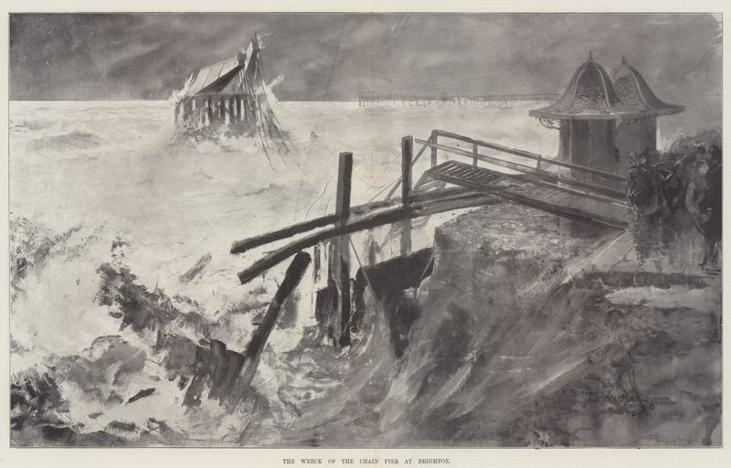 El Naufragio del Muelle de Cadena en Brighton de Henry Charles Seppings Wright
