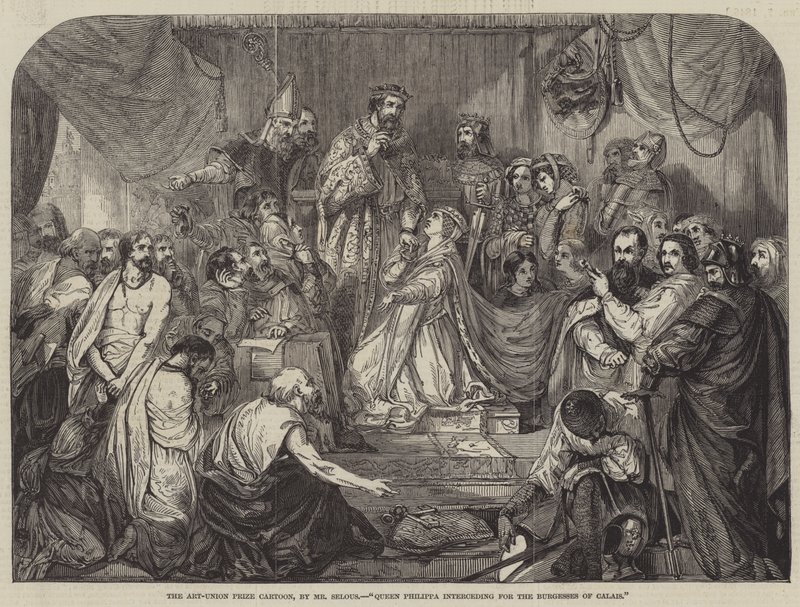 La Reina Felipa intercediendo por los Burgueses de Calais de Henry Courtney Selous