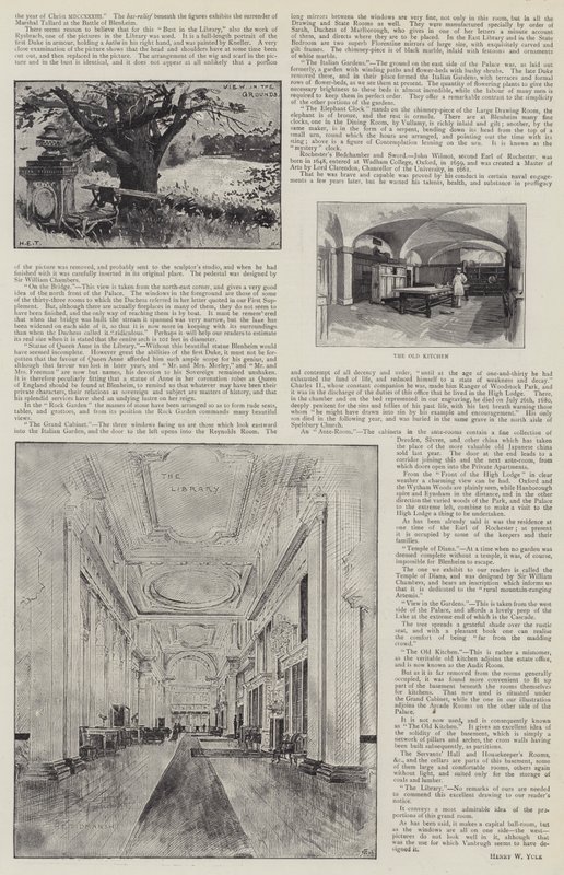 Palacio de Blenheim ilustrado de Henry Edward Tidmarsh