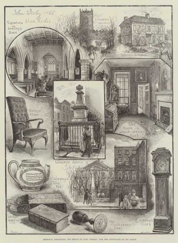 Memoriales personales y reliquias de John Wesley, para el centenario de su muerte de Henry Edward Tidmarsh