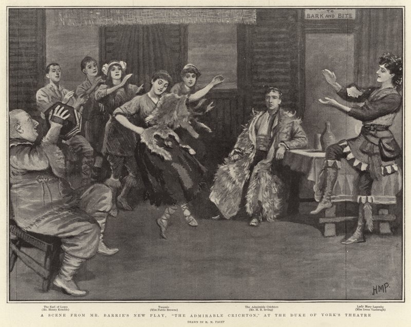 Una escena de la nueva obra del Sr. Barrie, El admirable Crichton, en el Teatro Duke of York de Henry Marriott Paget