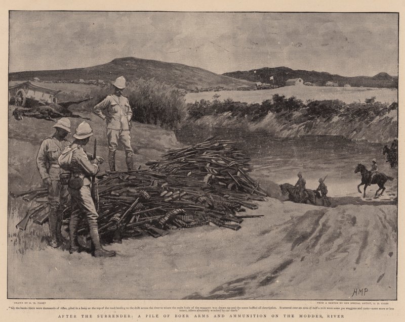 Después de la Rendición, un Montón de Armas y Municiones Bóer en el Río Modder de Henry Marriott Paget