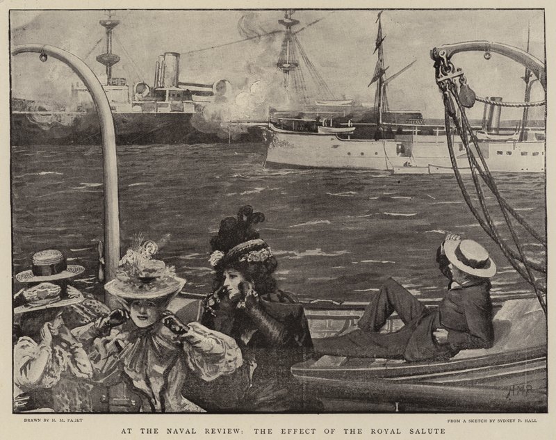 En la Revisión Naval, el Efecto del Saludo Real de Henry Marriott Paget
