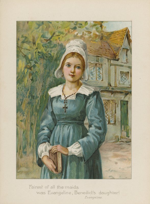 La más bella de todas las doncellas era Evangeline, la hija de Benedict de Henry Marriott Paget