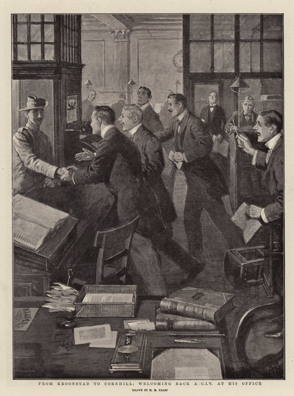 De Kroonstad a Cornhill, dando la bienvenida a un CIV en su oficina de Henry Marriott Paget