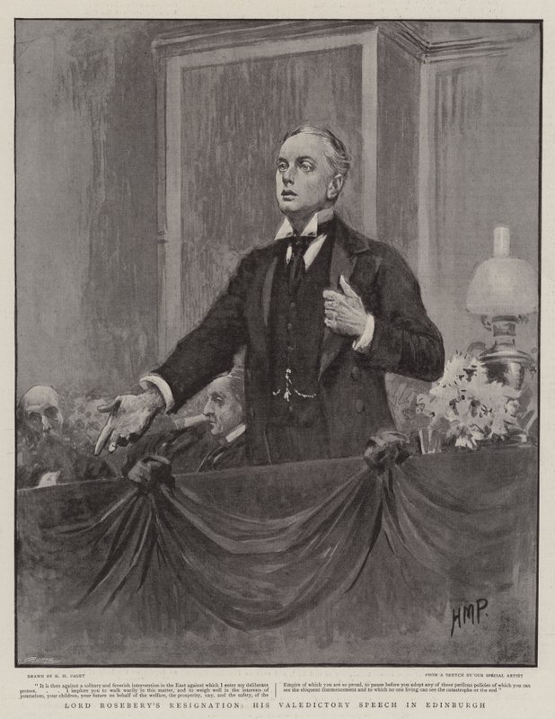 La renuncia de Lord Rosebery, su discurso de despedida en Edimburgo de Henry Marriott Paget