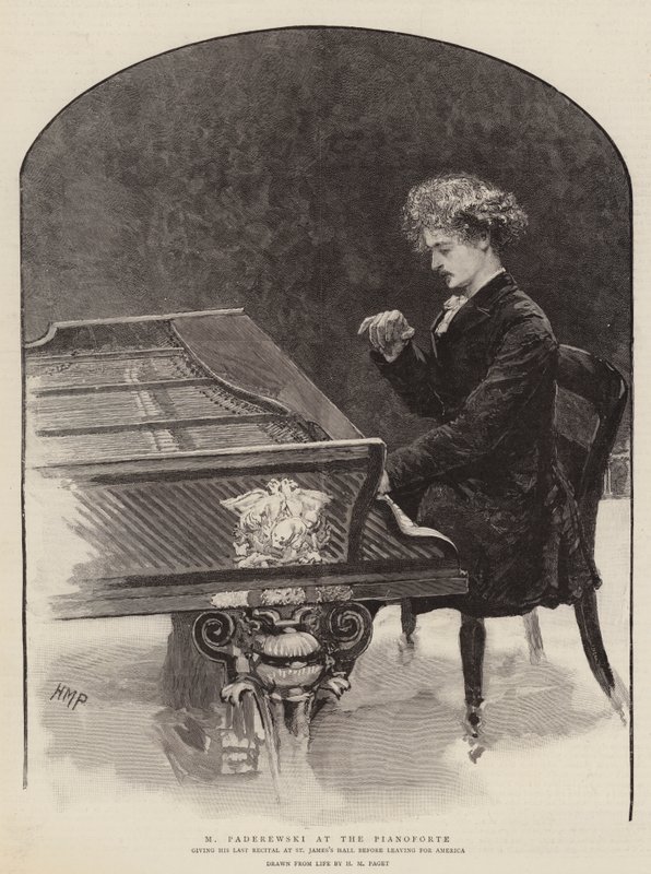 M Paderewski en el Pianoforte de Henry Marriott Paget