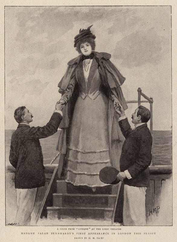 Primera aparición de Madame Sarah Bernhardt en Londres esta temporada de Henry Marriott Paget