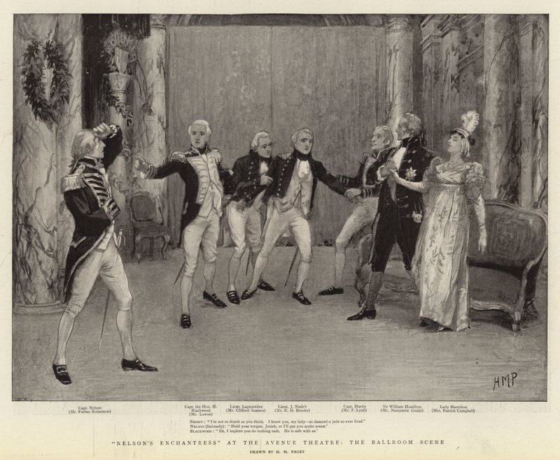 La encantadora de Nelson en el Teatro Avenue, la escena del salón de baile de Henry Marriott Paget