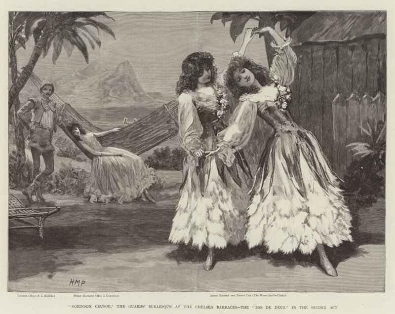 Robinson Crusoe, la Burlesca de los Guardias en los Cuarteles de Chelsea, el Pas de Deux en el Segundo Acto de Henry Marriott Paget
