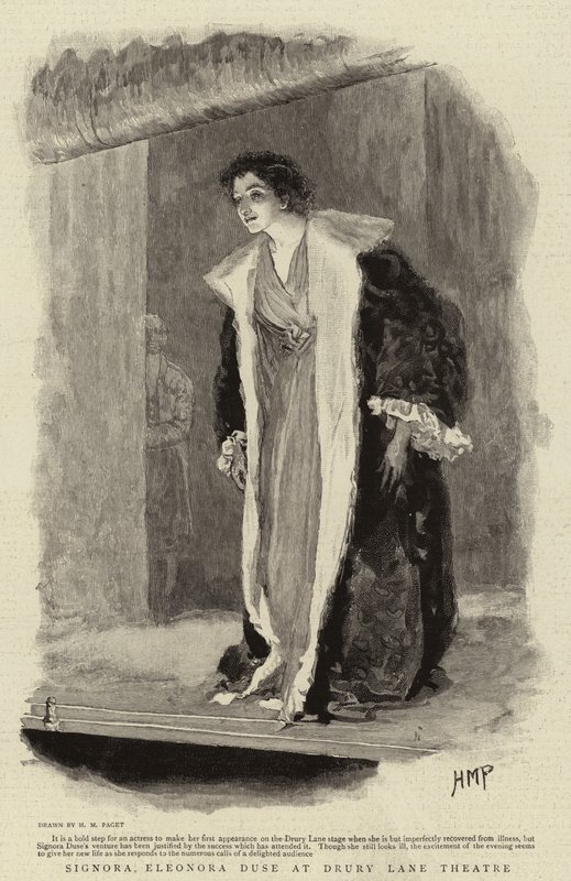 Signora Eleonora Duse en el Teatro Drury Lane de Henry Marriott Paget