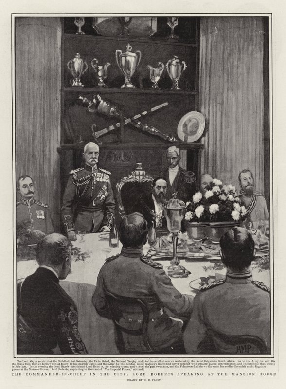 El Comandante en Jefe en la Ciudad, Lord Roberts hablando en la Mansion House de Henry Marriott Paget