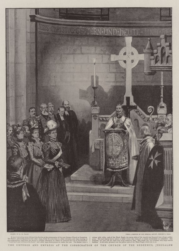 El Emperador y la Emperatriz en la Consagración de la Iglesia del Redentor, Jerusalén de Henry Marriott Paget