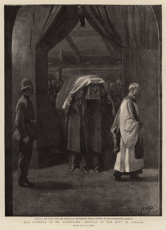 El Funeral del Sr. Gladstone, la Llegada del Cuerpo a Londres de Henry Marriott Paget
