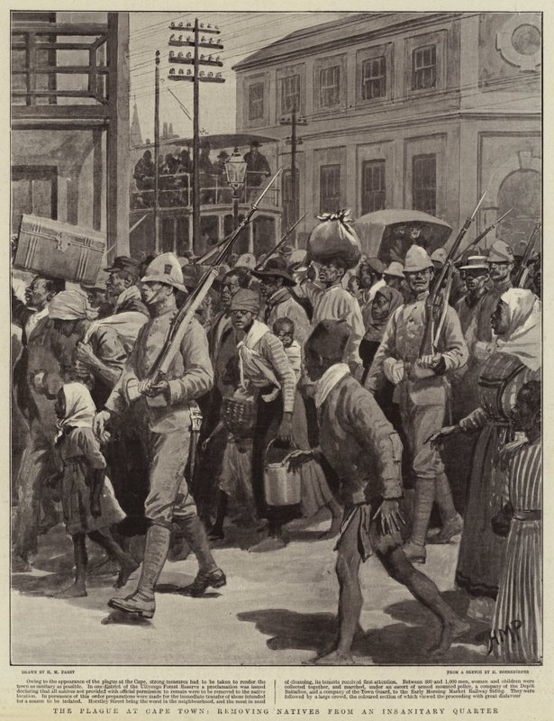 La Plaga en Ciudad del Cabo, Removiendo Nativos de un Barrio Insalubre de Henry Marriott Paget