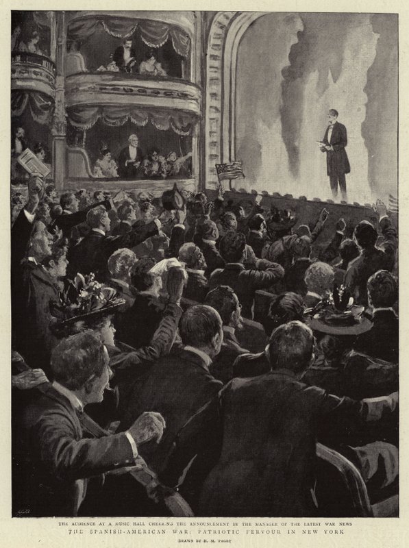La guerra hispanoamericana, fervor patriótico en Nueva York de Henry Marriott Paget