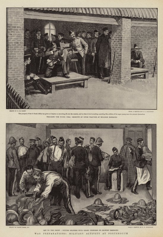 Preparativos de guerra, actividad militar en Portsmouth de Henry Marriott Paget