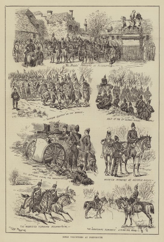 Voluntarios de fusileros en Portsmouth de Henry Payne
