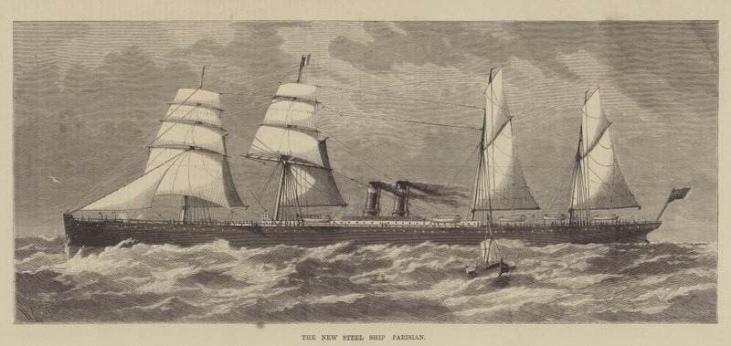 El nuevo barco de acero Parisian de Henry Spernon Tozer