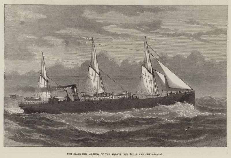 El barco de vapor Angelo, de la línea Wilson (Hull y Christiania) de Henry Spernon Tozer